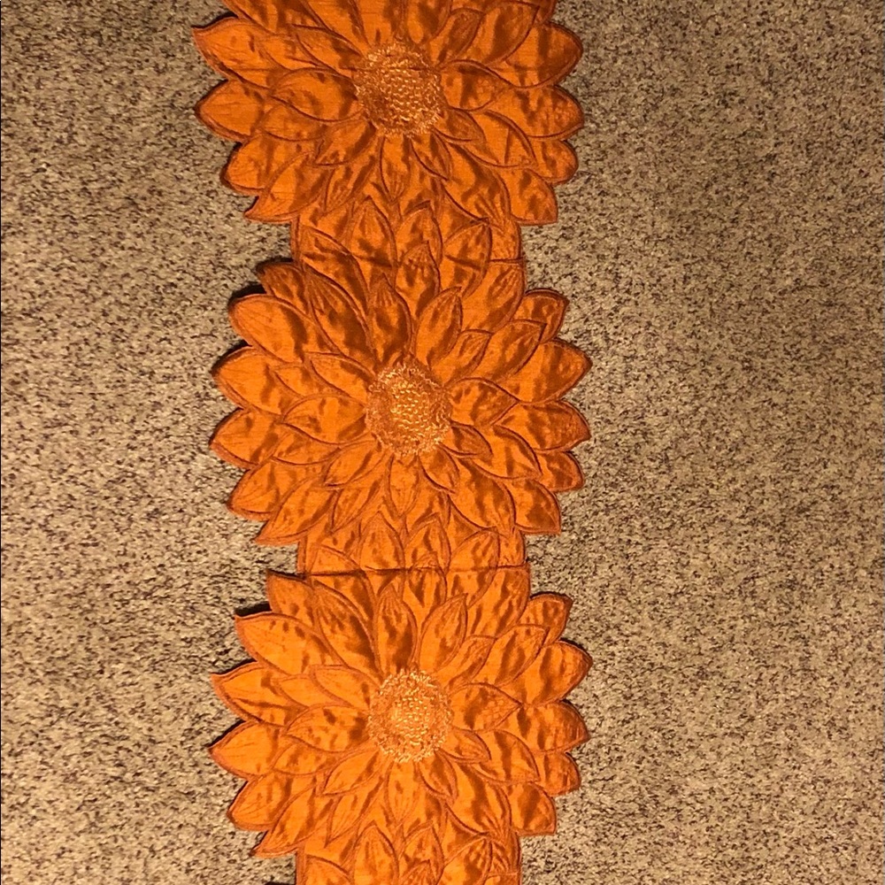 Autumn Fall table runner 70”x10”. Dual colors reversible